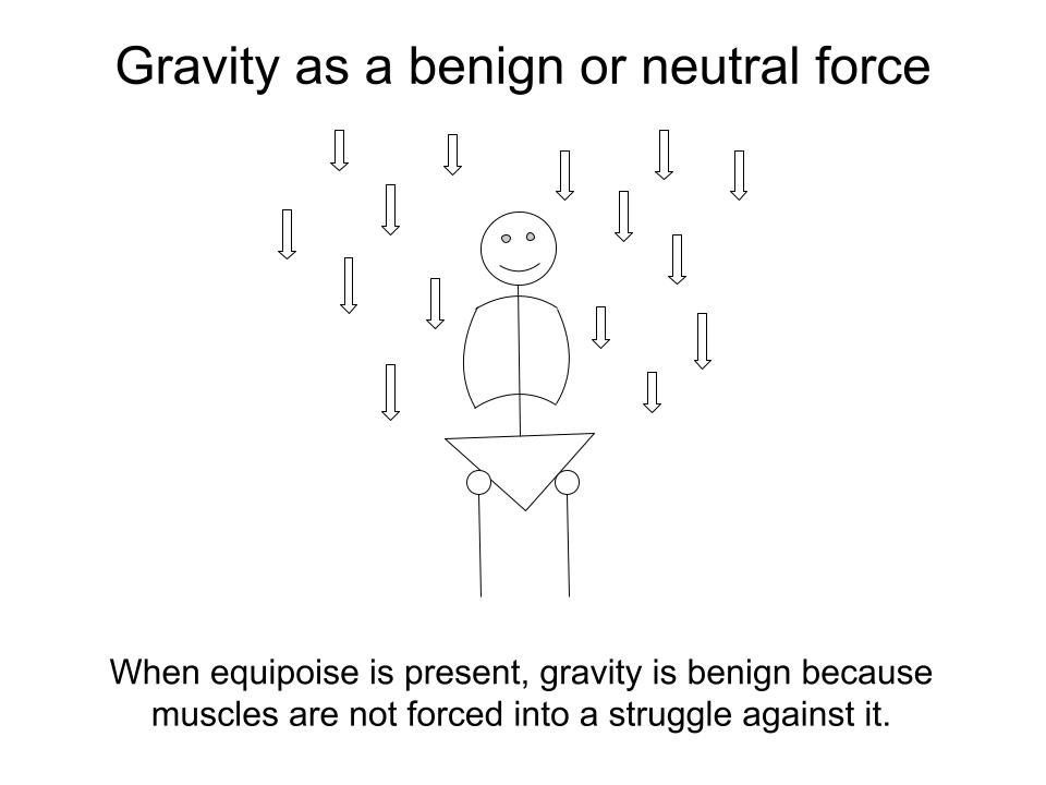 The body in equipoise. Gravity as a neutral force.