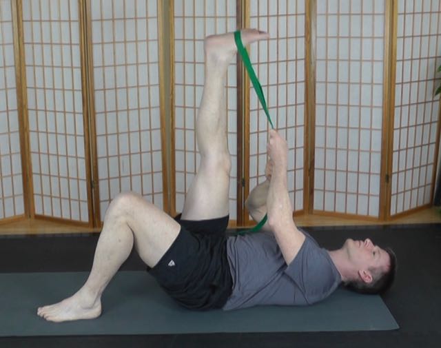 hamstring stretch yoga strap